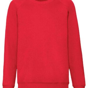 Fruit of the Loom Kids Classic Raglan Sweatshirt | Red