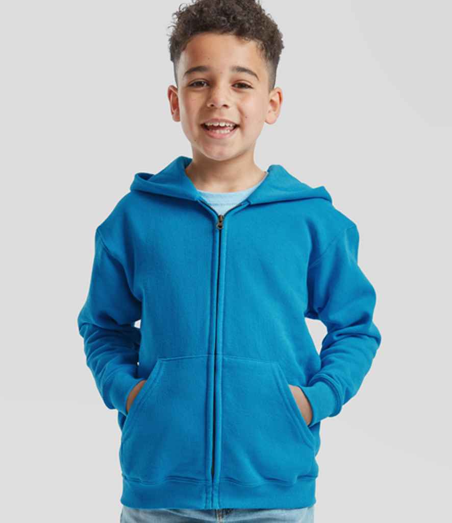 Fruit of the Loom Kids Classic Zip Hooded Sweatshirt | Azure