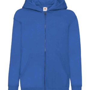 Fruit of the Loom Kids Classic Zip Hooded Sweatshirt | Royal Blue