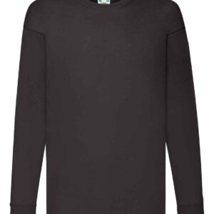 Fruit of the Loom Kids Long Sleeve Value T-Shirt | Black