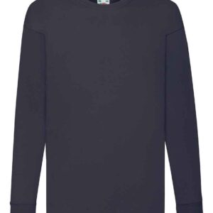 Fruit of the Loom Kids Long Sleeve Value T-Shirt | Deep Navy