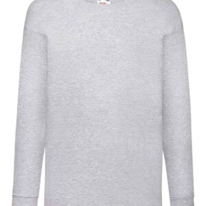 Fruit of the Loom Kids Long Sleeve Value T-Shirt | Heather Grey