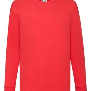 Fruit of the Loom Kids Long Sleeve Value T-Shirt | Red