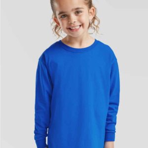 Fruit of the Loom Kids Long Sleeve Value T-Shirt | Royal Blue