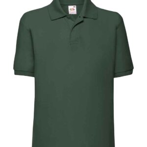 Fruit of the Loom Kids Poly/Cotton Piqué Polo Shirt | Bottle Green