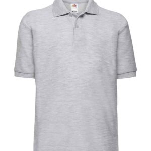 Fruit of the Loom Kids Poly/Cotton Piqué Polo Shirt | Heather Grey