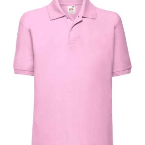 Fruit of the Loom Kids Poly/Cotton Piqué Polo Shirt | Light Pink