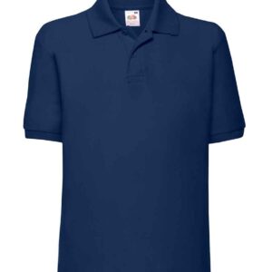 Fruit of the Loom Kids Poly/Cotton Piqué Polo Shirt | Navy