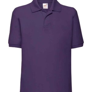 Fruit of the Loom Kids Poly/Cotton Piqué Polo Shirt | Purple