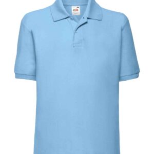 Fruit of the Loom Kids Poly/Cotton Piqué Polo Shirt | Sky Blue