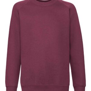 Fruit of the Loom Kids Premium Raglan Sweatshirt | Burgundy