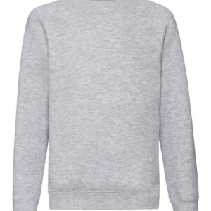 Fruit of the Loom Kids Premium Raglan Sweatshirt | Heather Grey