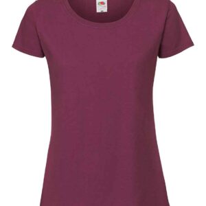 Fruit of the Loom Ladies Iconic 195 T-Shirt | Burgundy