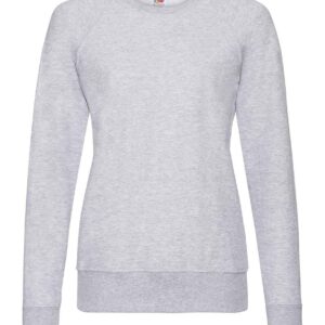 Fruit of the Loom Lady Fit Lightweight Raglan Sweatshirt | Heather Grey