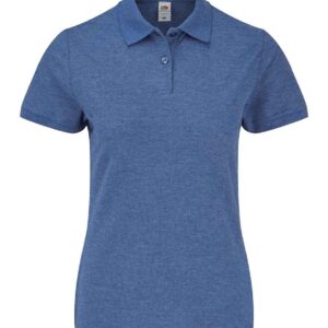 Fruit of the Loom Lady Fit Piqué Polo Shirt | Heather Royal