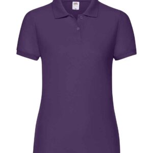 Fruit of the Loom Lady Fit Piqué Polo Shirt | Purple