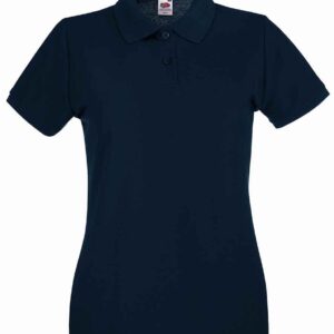 Fruit of the Loom Lady-Fit Premium Cotton Piqué Polo Shirt | Deep Navy