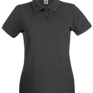 Fruit of the Loom Lady-Fit Premium Cotton Piqué Polo Shirt | Light Graphite