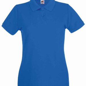 Fruit of the Loom Lady-Fit Premium Cotton Piqué Polo Shirt | Royal Blue