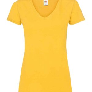 Fruit of the Loom Lady Fit Value V Neck T-Shirt | Sunflower