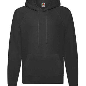 Fruit of the Loom Lightweight Hooded Sweatshirt | Black