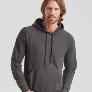 Fruit of the Loom Lightweight Hooded Sweatshirt | Light Graphite