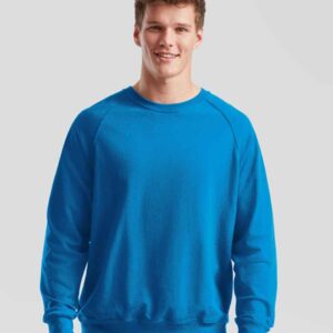 Fruit of the Loom Lightweight Raglan Sweatshirt | Azure