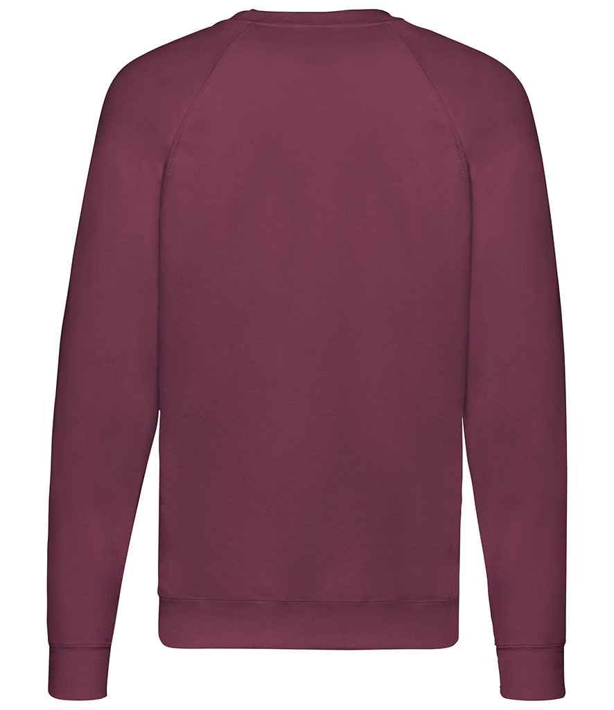 Fruit of the Loom Lightweight Raglan Sweatshirt | Burgundy - Image 2