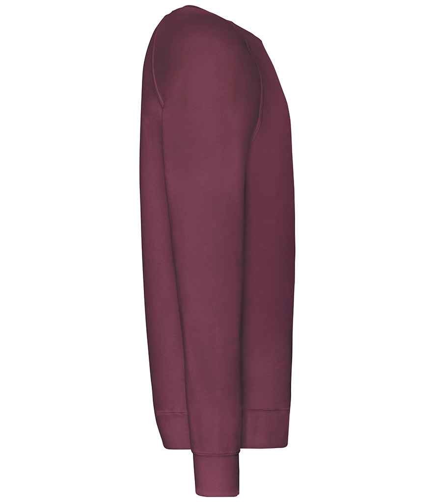 Fruit of the Loom Lightweight Raglan Sweatshirt | Burgundy - Image 3