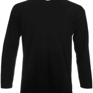 Fruit of the Loom Long Sleeve Value T-Shirt | Black