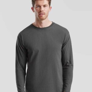 Fruit of the Loom Long Sleeve Value T-Shirt | Light Graphite