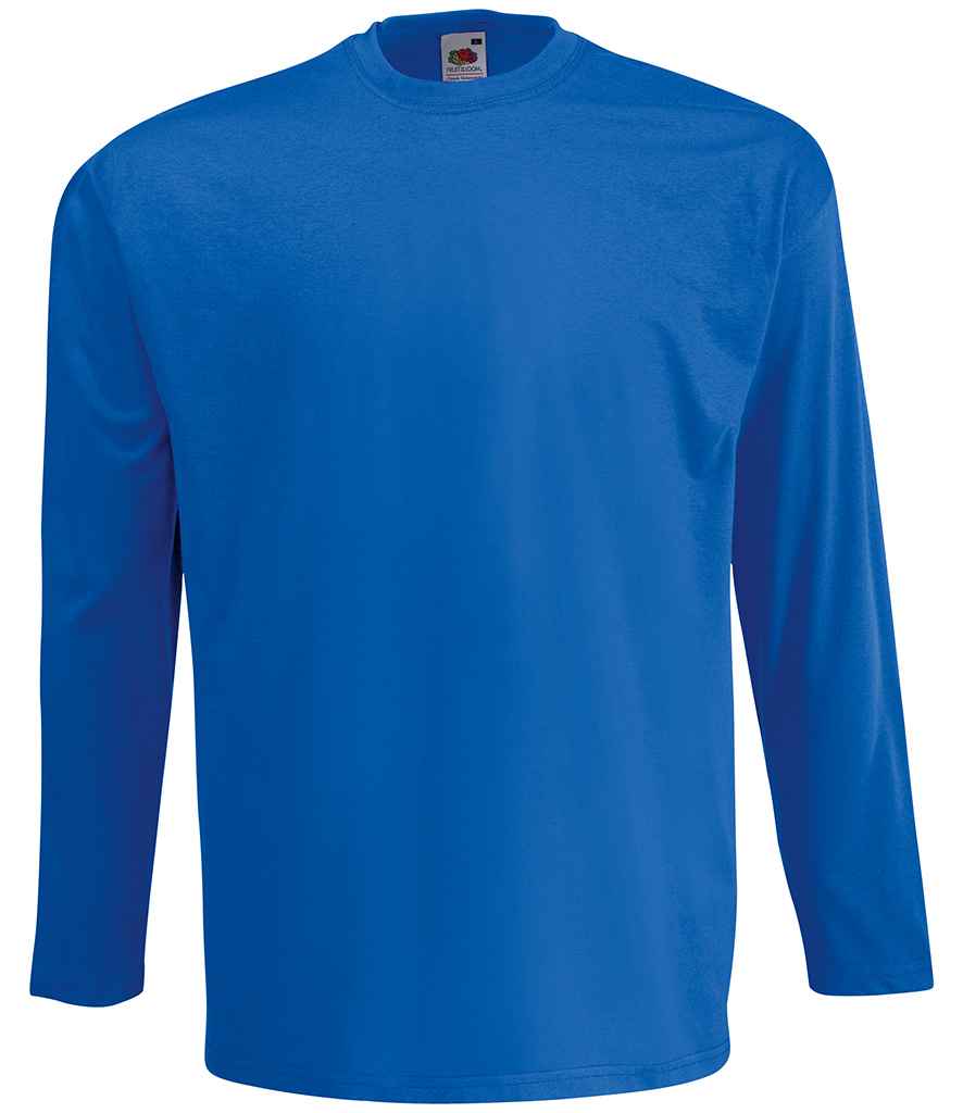 Fruit of the Loom Long Sleeve Value T-Shirt | Royal Blue - Image 3