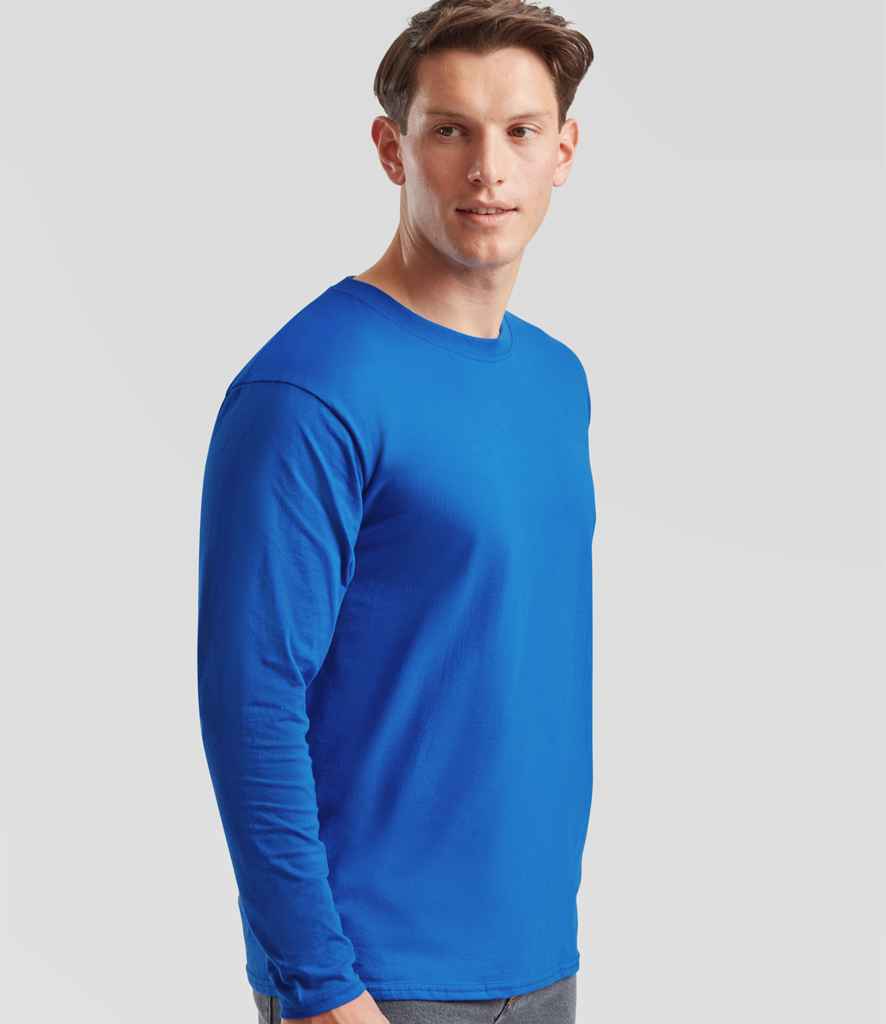 Fruit of the Loom Long Sleeve Value T-Shirt | Royal Blue - Image 2
