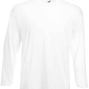 Fruit of the Loom Long Sleeve Value T-Shirt | White