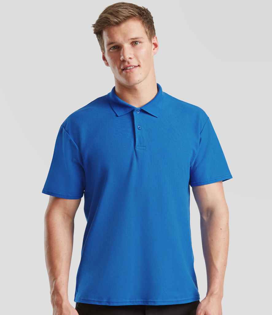 Fruit of the Loom Original Piqué Polo Shirt | Royal Blue - Image 2