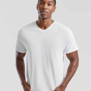 Fruit of the Loom Original V Neck T-Shirt | White