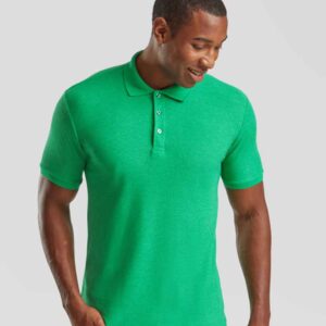 Fruit of the Loom Poly/Cotton Piqué Polo Shirt | Heather Green