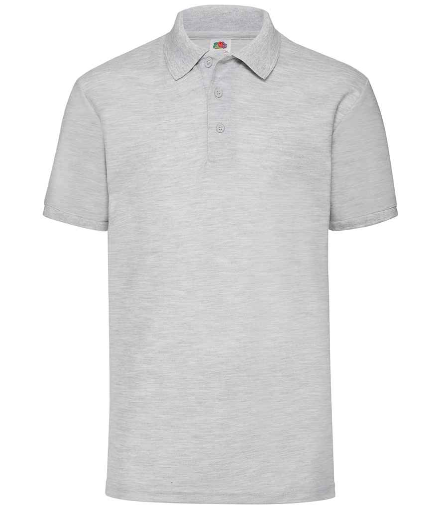 Fruit of the Loom Poly/Cotton Piqué Polo Shirt | Heather Grey