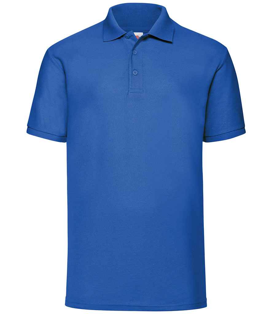 Fruit of the Loom Poly/Cotton Piqué Polo Shirt | Royal Blue