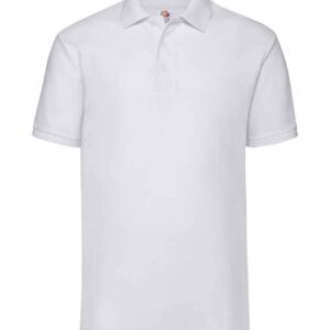Fruit of the Loom Poly/Cotton Piqué Polo Shirt | White