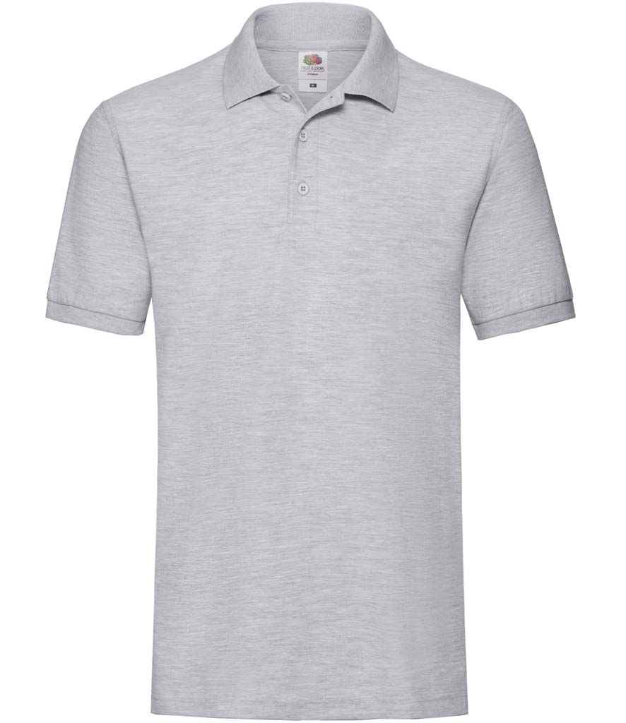 Fruit of the Loom Premium Cotton Piqué Polo Shirt | Athletic Heather - Image 4