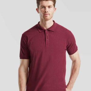 Fruit of the Loom Premium Cotton Piqué Polo Shirt | Burgundy