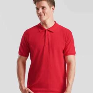 Fruit of the Loom Premium Cotton Piqué Polo Shirt | Red
