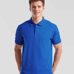 Fruit of the Loom Premium Cotton Piqué Polo Shirt | Royal Blue