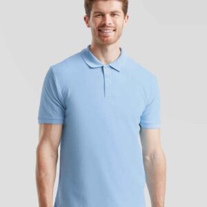 Fruit of the Loom Premium Cotton Piqué Polo Shirt | Sky Blue