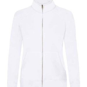 Fruit of the Loom Premium Lady Fit Sweat Jacket | White