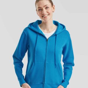 Fruit of the Loom Premium Lady Fit Zip Hooded Jacket | Azure