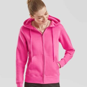 Fruit of the Loom Premium Lady Fit Zip Hooded Jacket | Fuchsia