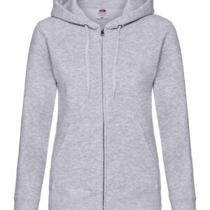 Fruit of the Loom Premium Lady Fit Zip Hooded Jacket | Heather Grey