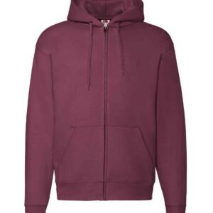 Fruit of the Loom Premium Zip Hooded Sweatshirt | Burgundy